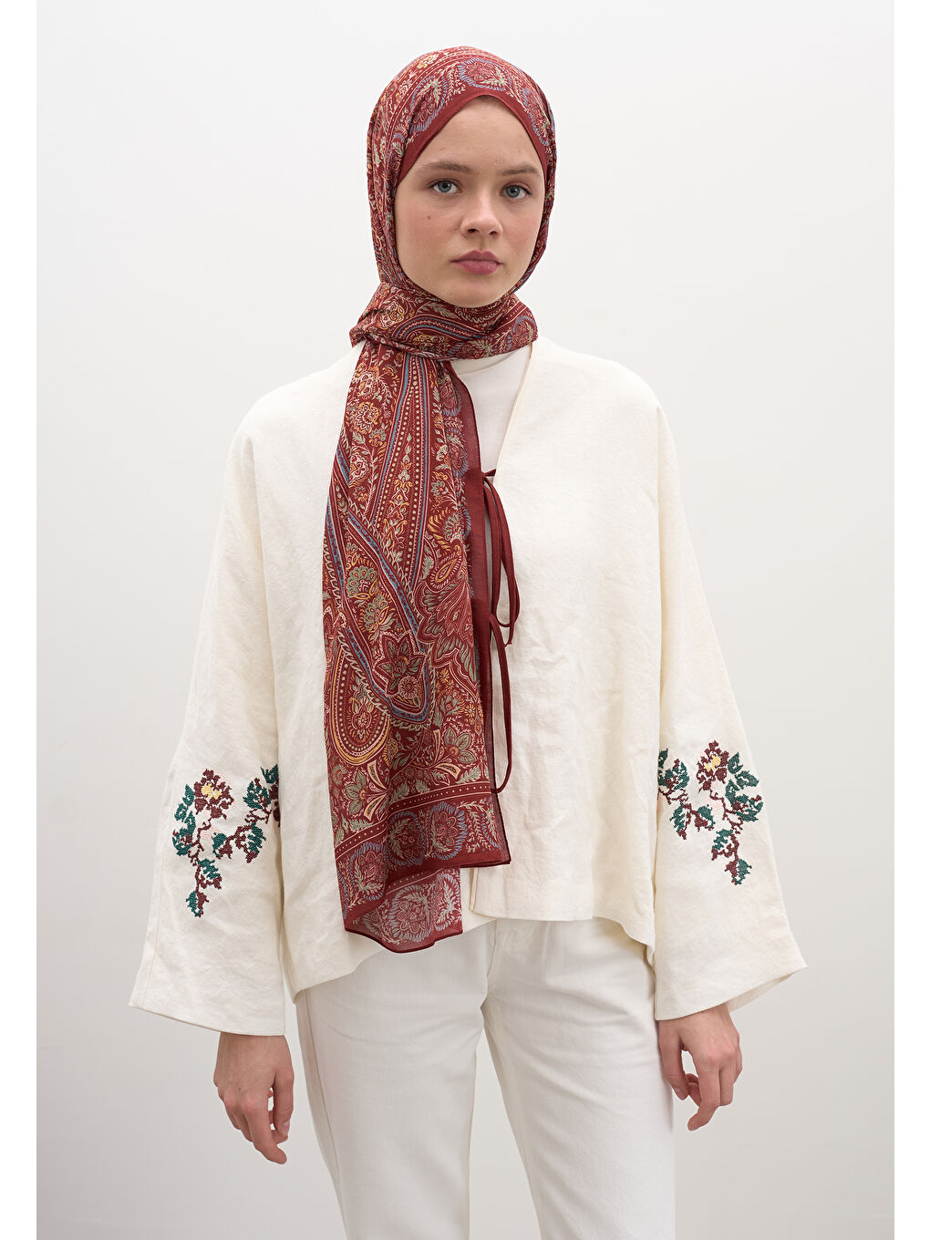 Petra Desen Şal Kırmızı-3