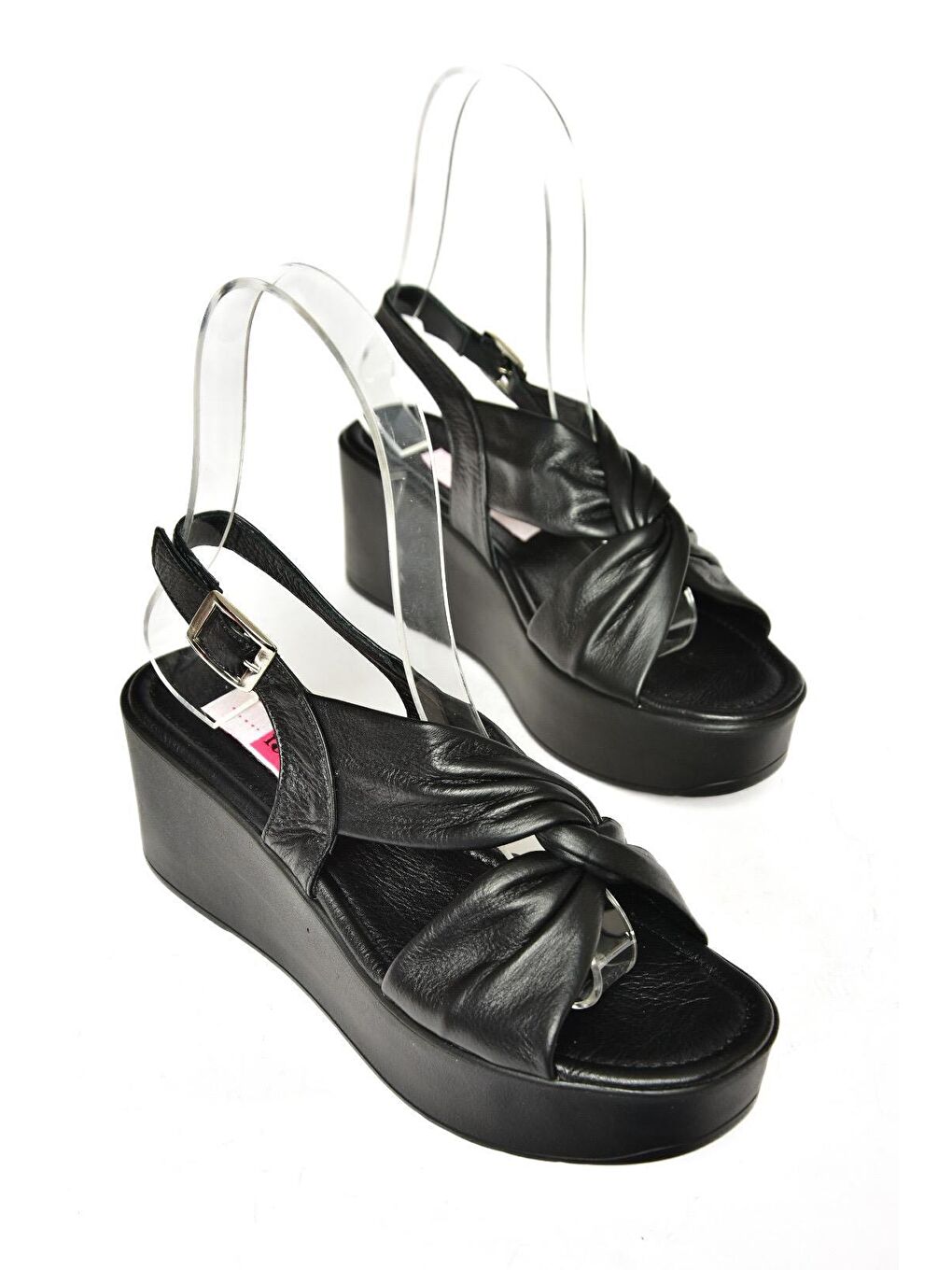 P5557508 Siyah Kadın Dolgu Topuklu Ayakkabı-5