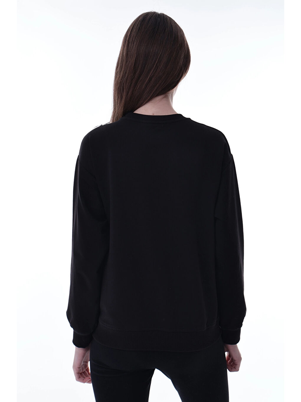 Siyah Taş Detaylı Kız Çocuk Sweat 2011-4