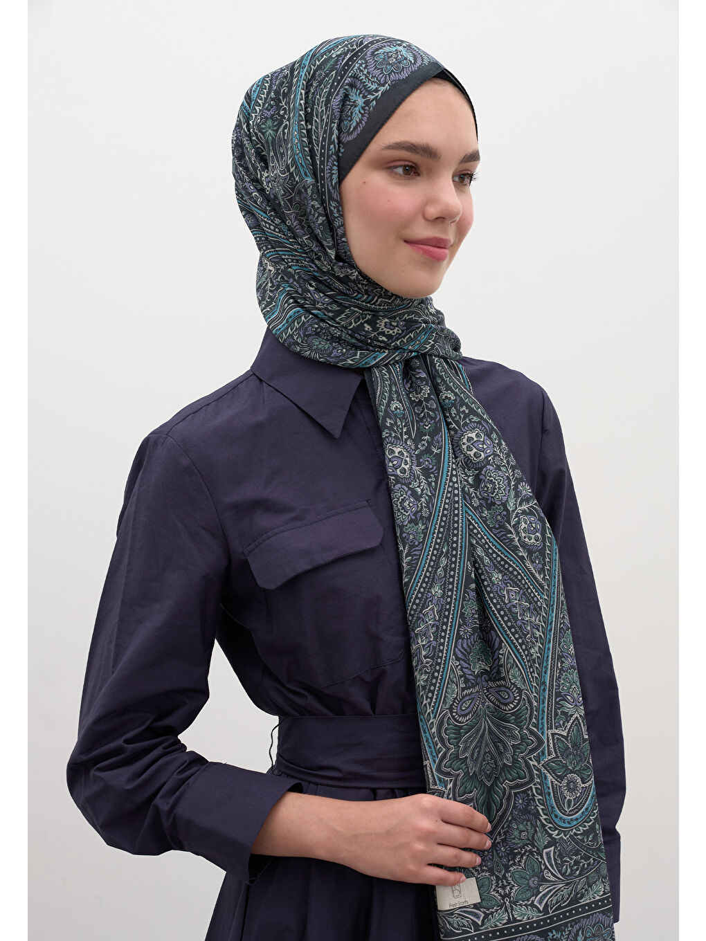 Petra Desen Şal Mavi-1