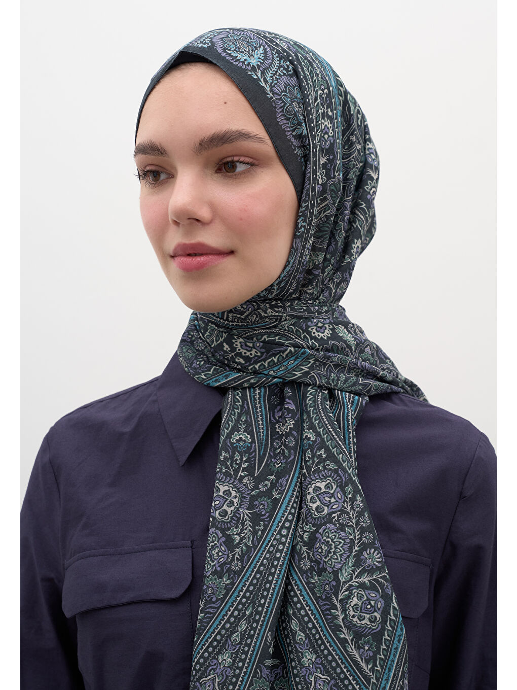 Petra Desen Şal Mavi-2