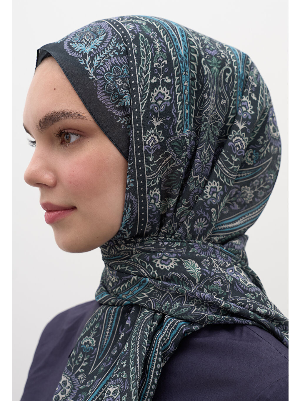 Petra Desen Şal Mavi-3