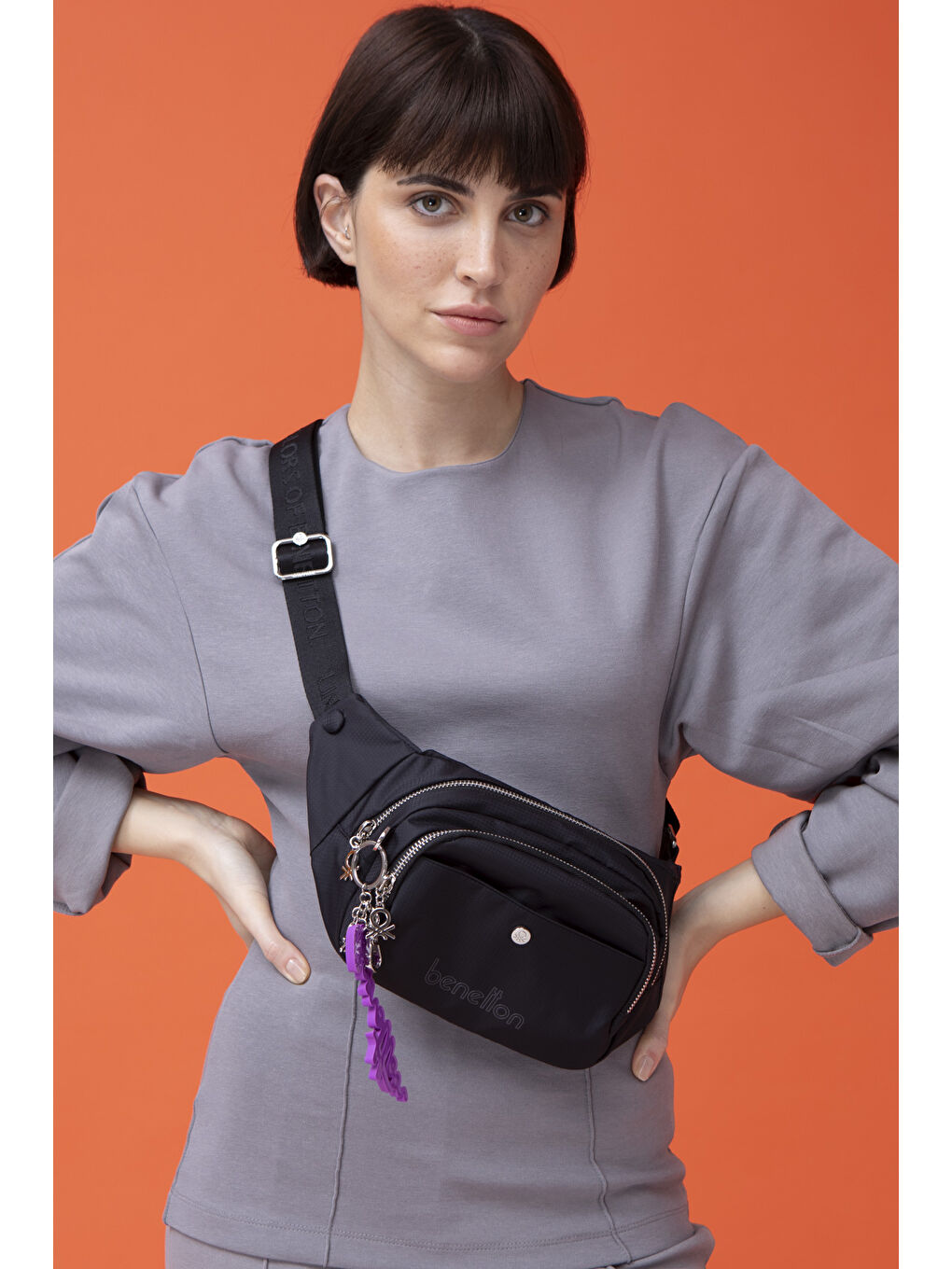 Siyah Kadın Göğüs Çantası Si̇yah BNT1456-1