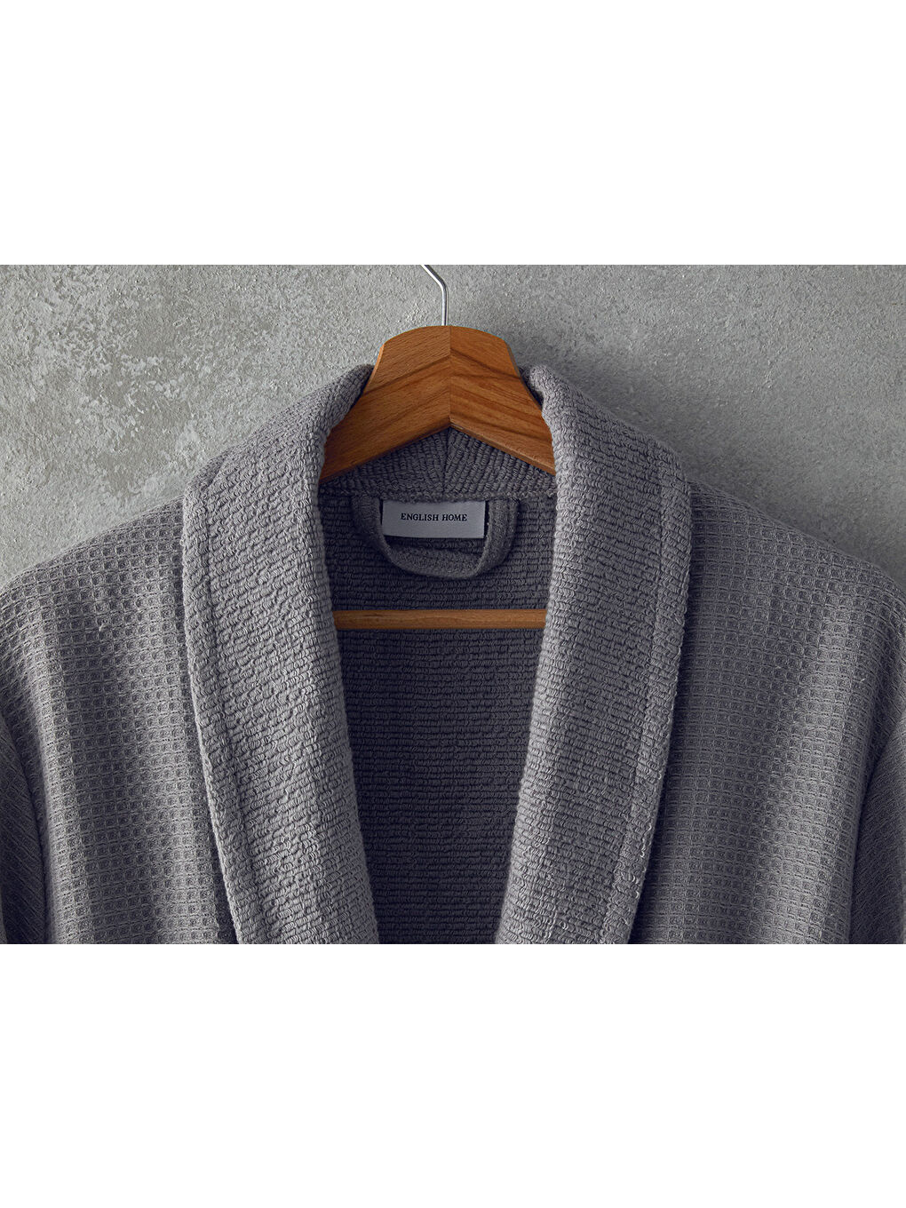 Como %100 Pamuklu Pike Bornoz Takımı Gri-1