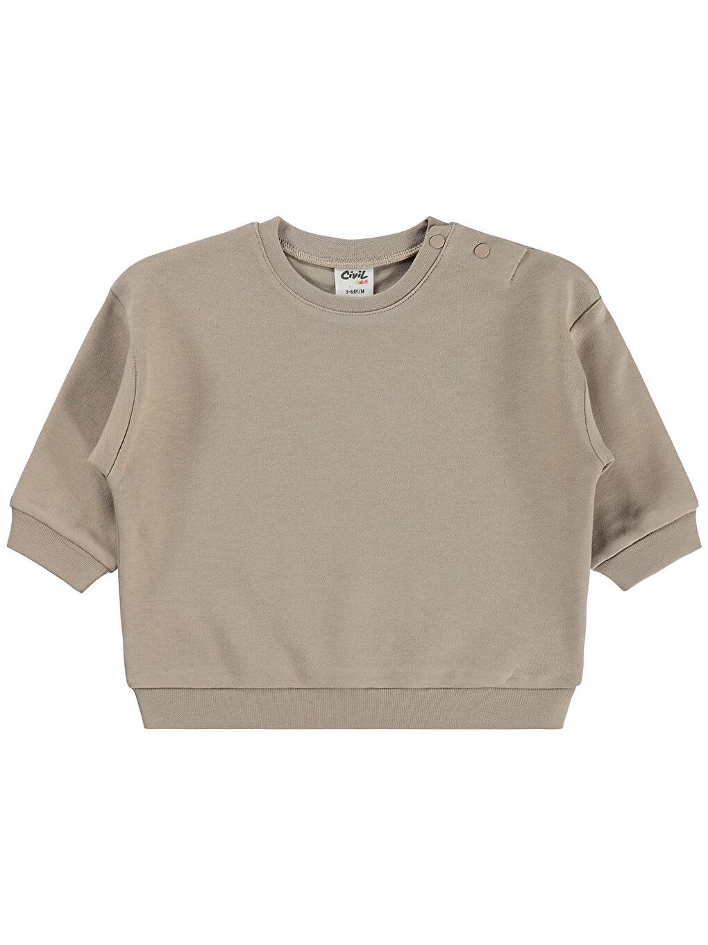 Baby Basic 3-18 Ay Sweatshirt - Bej 12-18 Ay