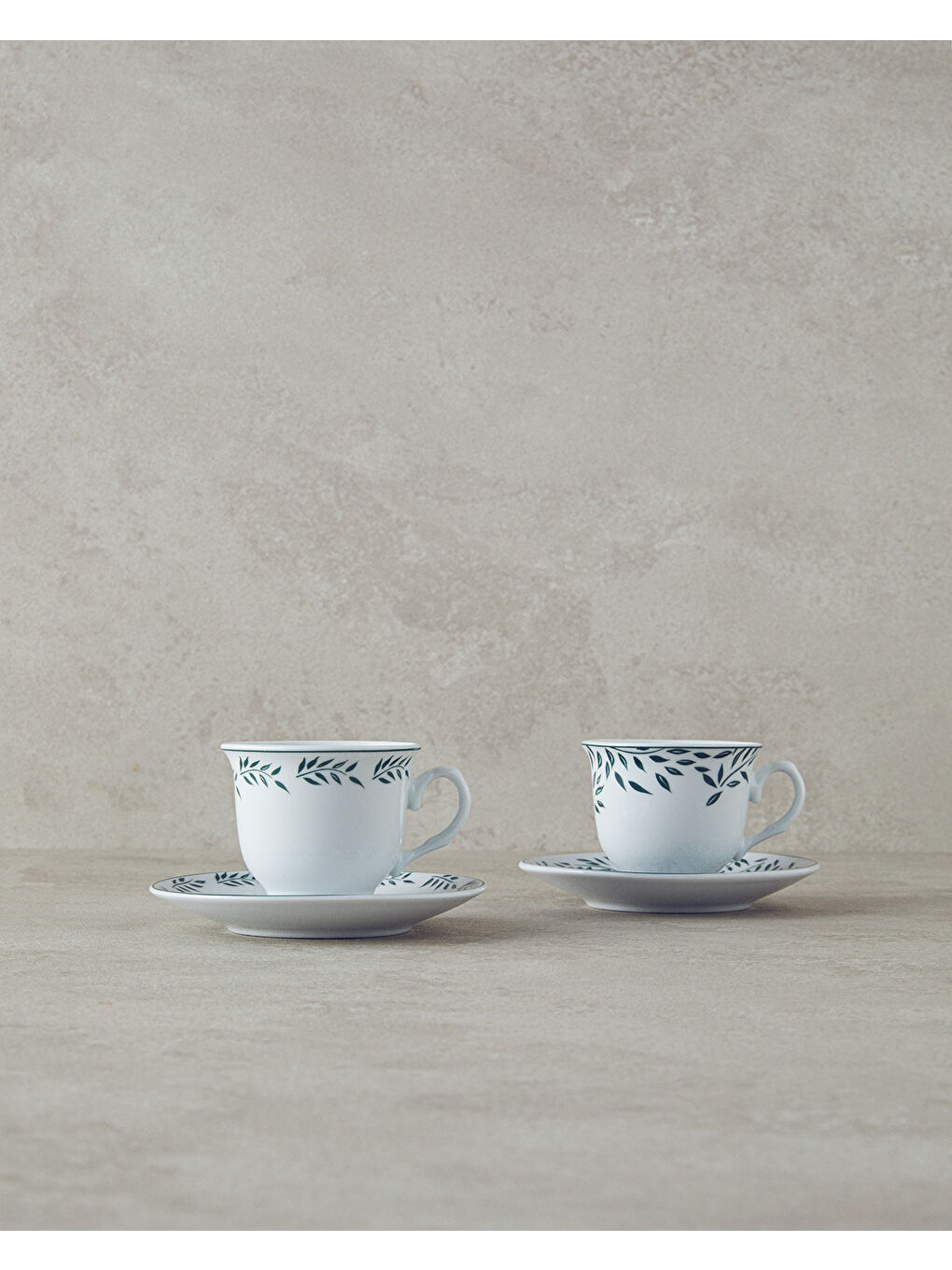 Blatt Porselen Kahve Fincan Takımı 4 Parça 2 Kişilik Yeşil