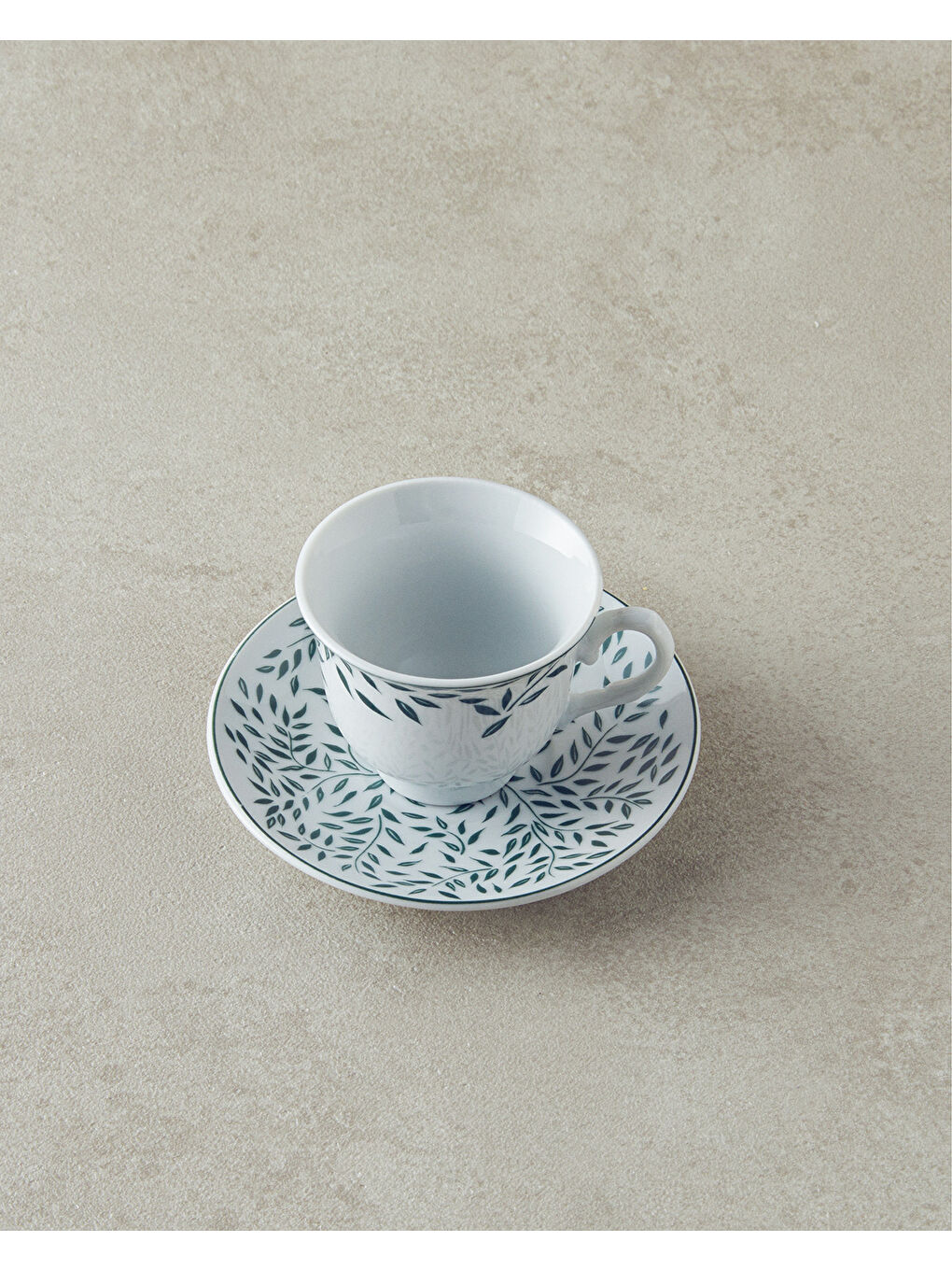 Blatt Porselen Kahve Fincan Takımı 4 Parça 2 Kişilik Yeşil-2