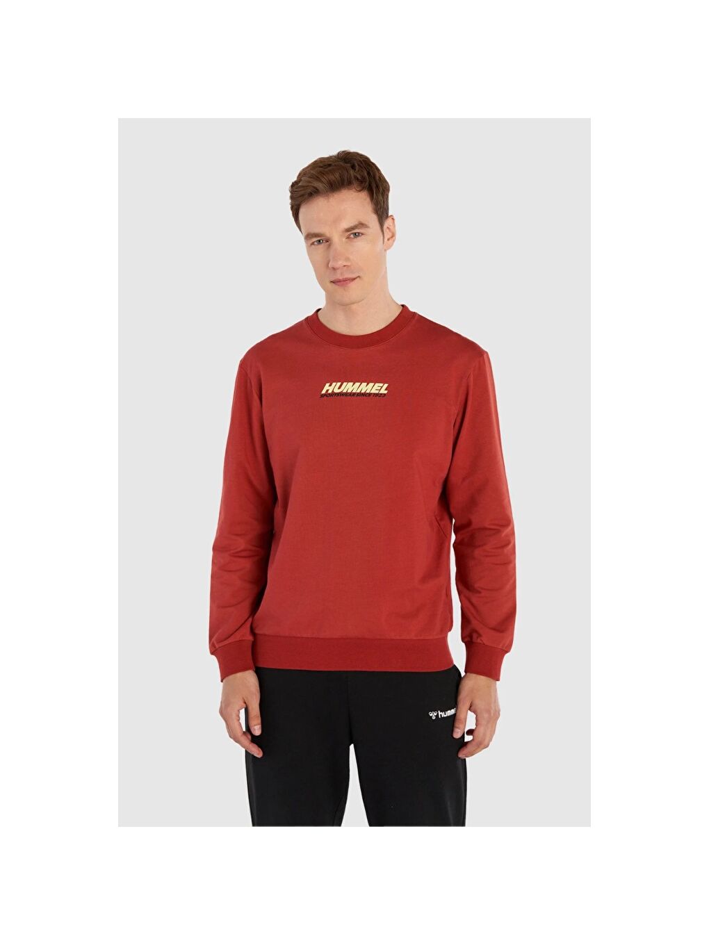 Hummel Alden Erkek Kırmızı Yuvarlak Yaka Sweatshirt