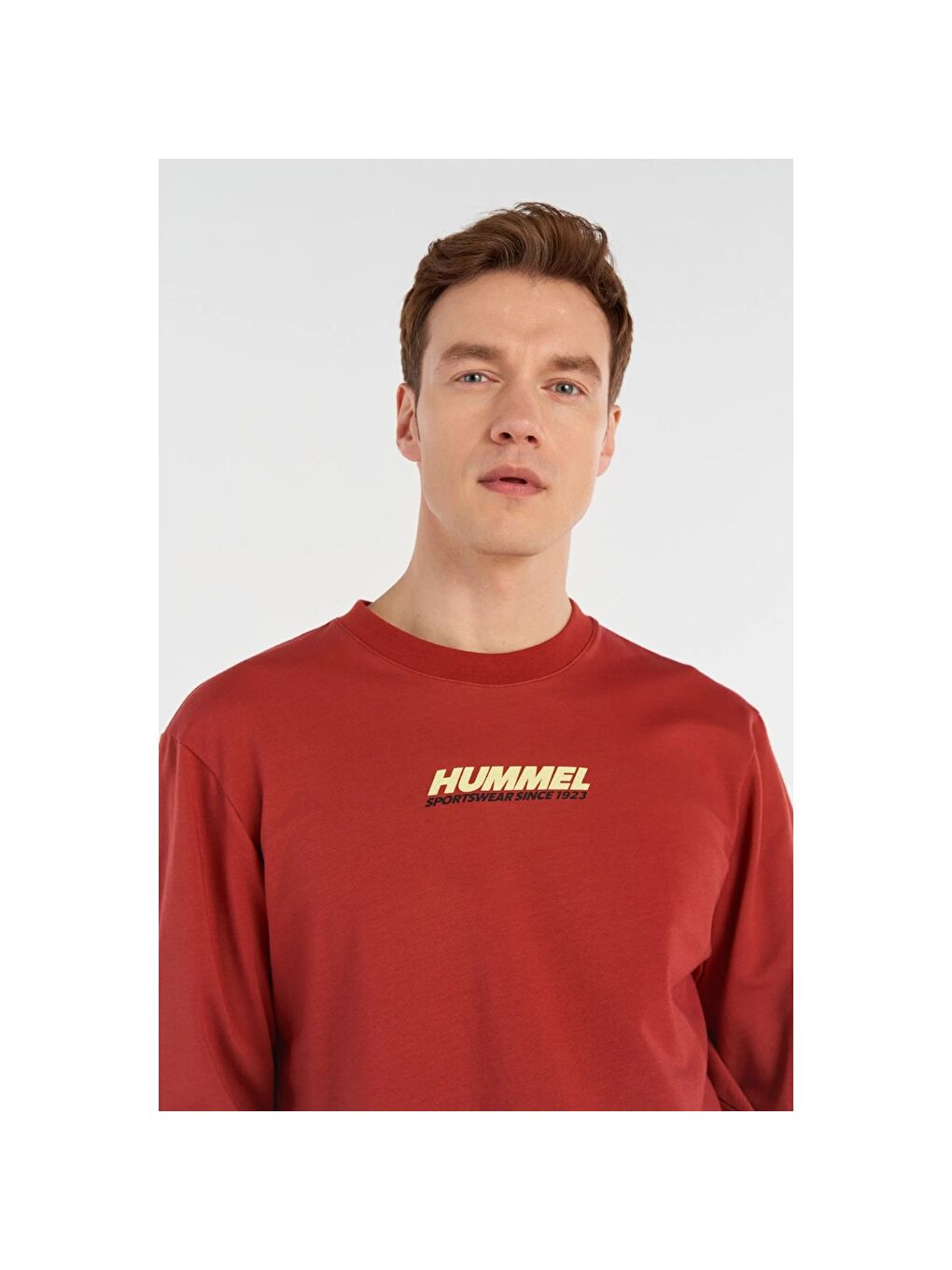 Hummel Alden Erkek Kırmızı Yuvarlak Yaka Sweatshirt - 1