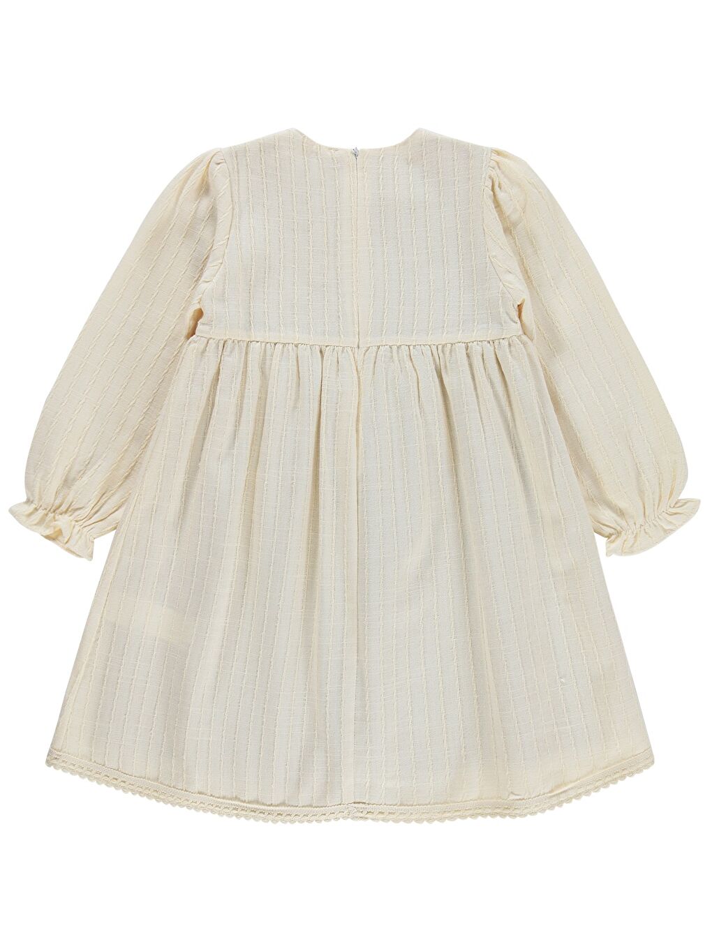 Girls Roba Fırfırlı 6-9 Yaş Elbise - Bej 7-8 Yaş-2