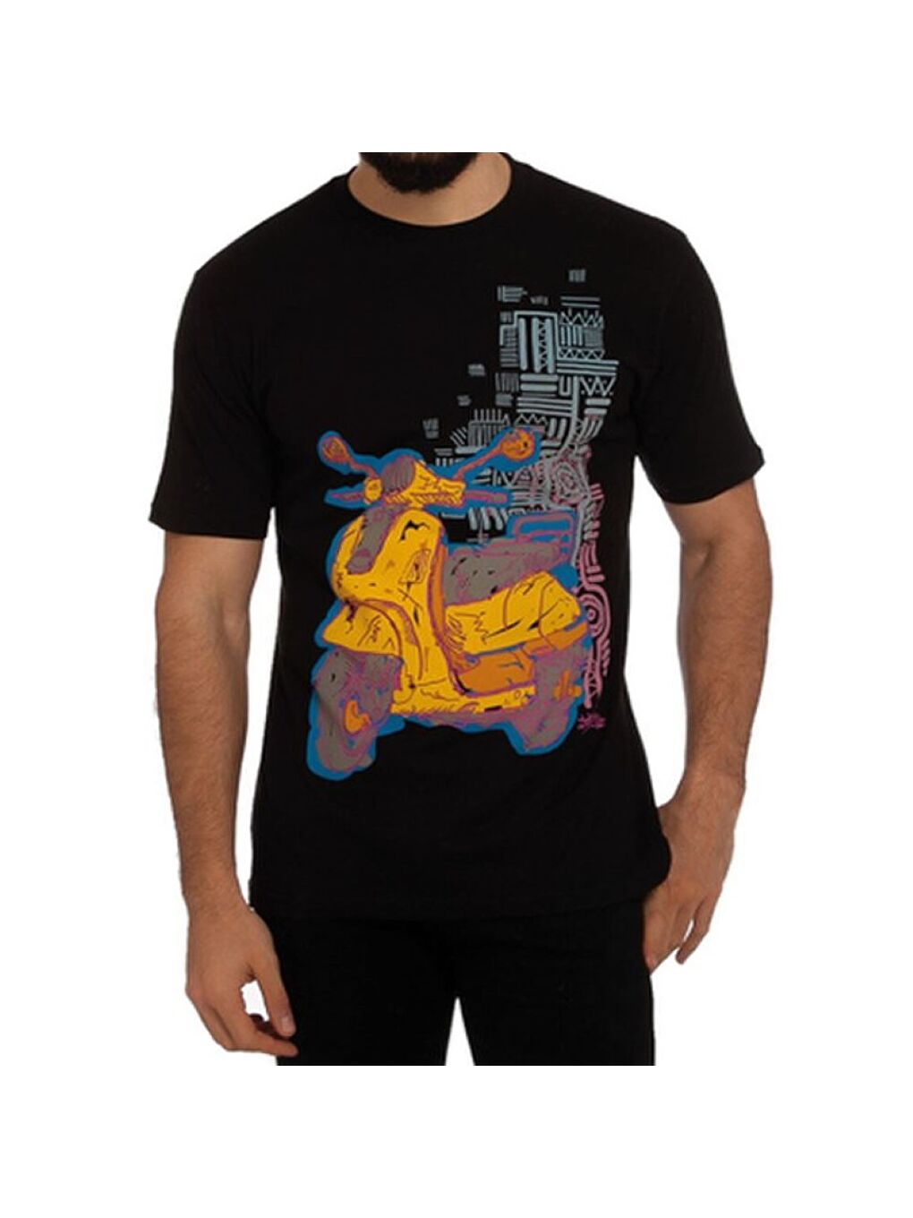 Siyah T-Shirt Motorsiklet