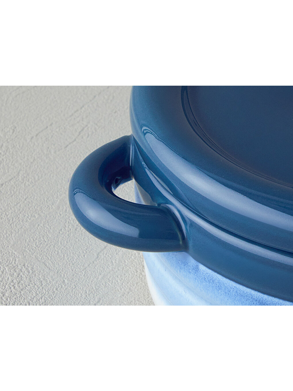 Cheerful Stoneware Fırın Tenceresi 15x11x6 cm Mavi-2