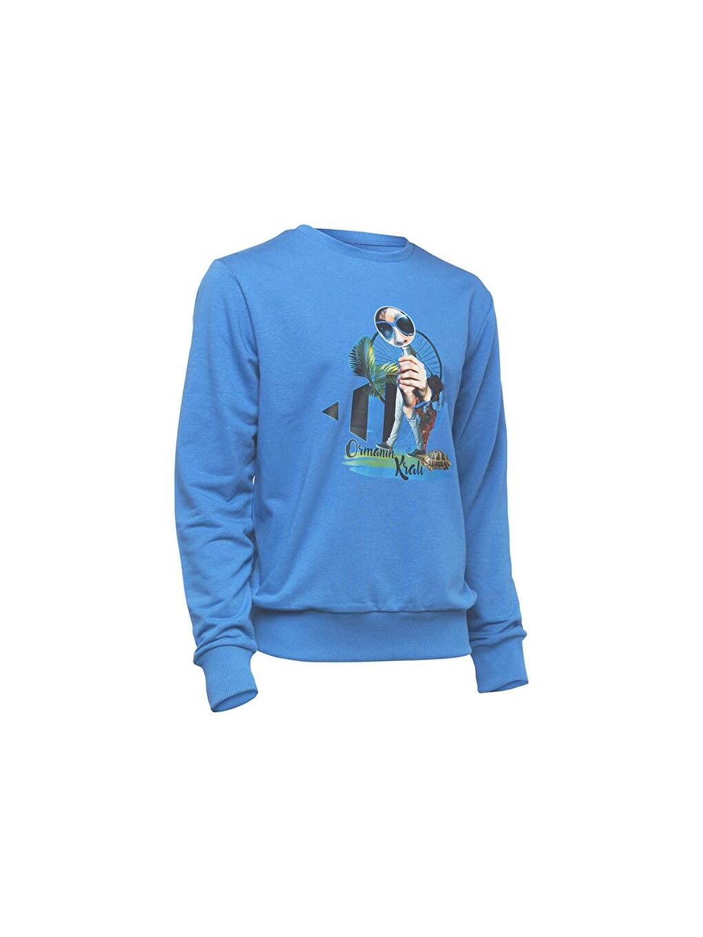 Lacivert Nature Ormanın Kralı Erkek Sweatshirt-1