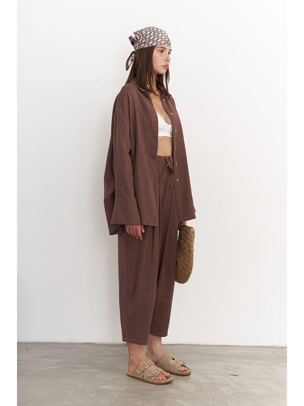 Kahverengi Sawai Kahve Salaş Takım-1