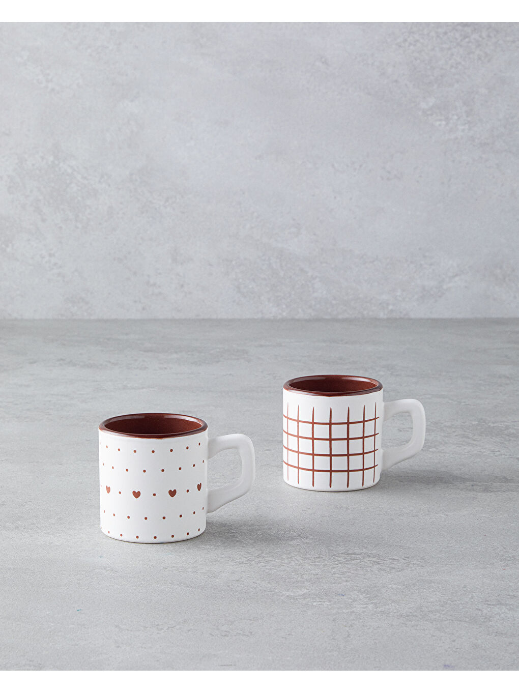 Remixy Seramik 2'li Kahve Fincan Takımı 110 ml Bordo