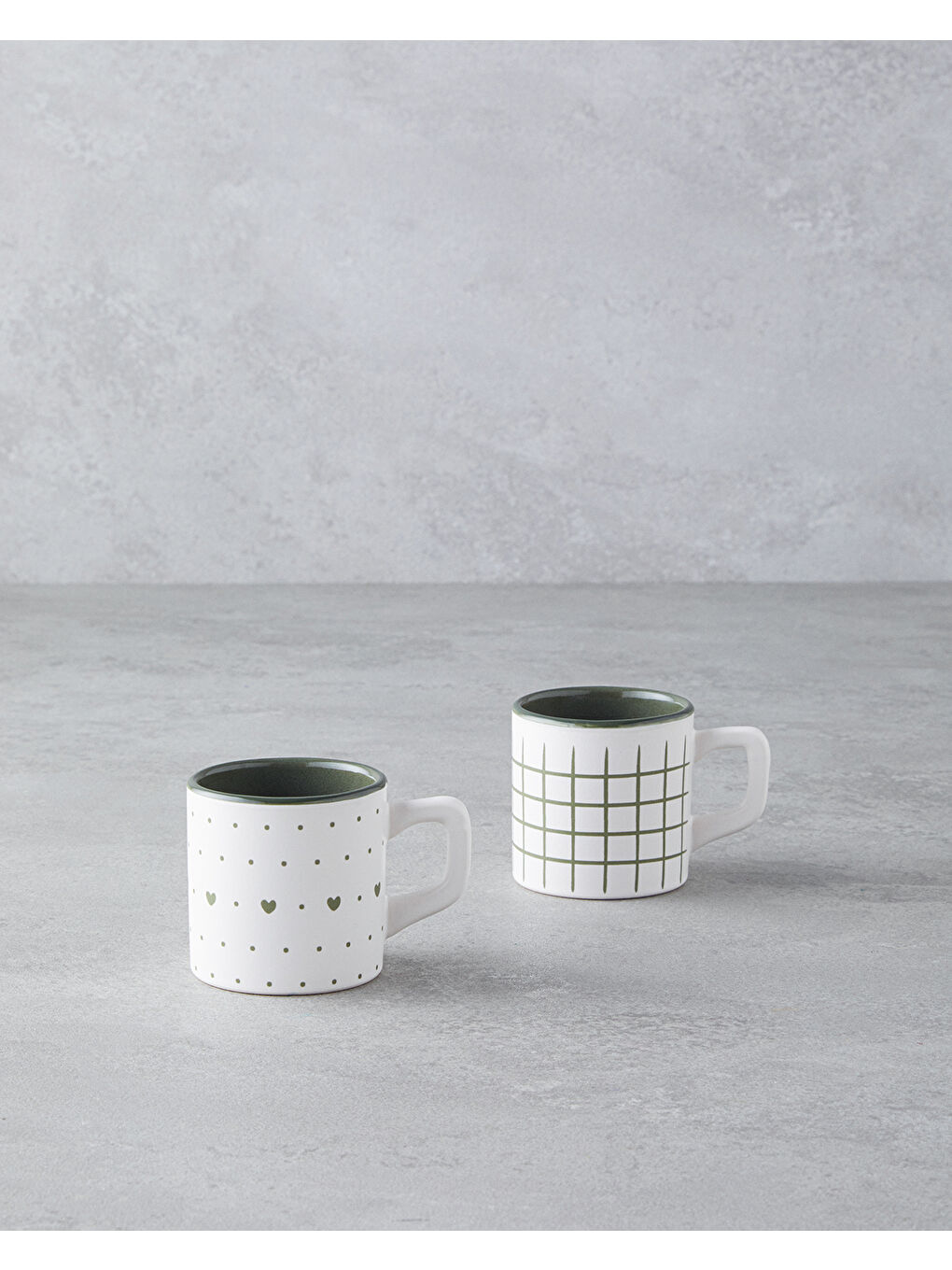 Remixy Seramik 2'li Kahve Fincan Takımı 110 ml Yeşil