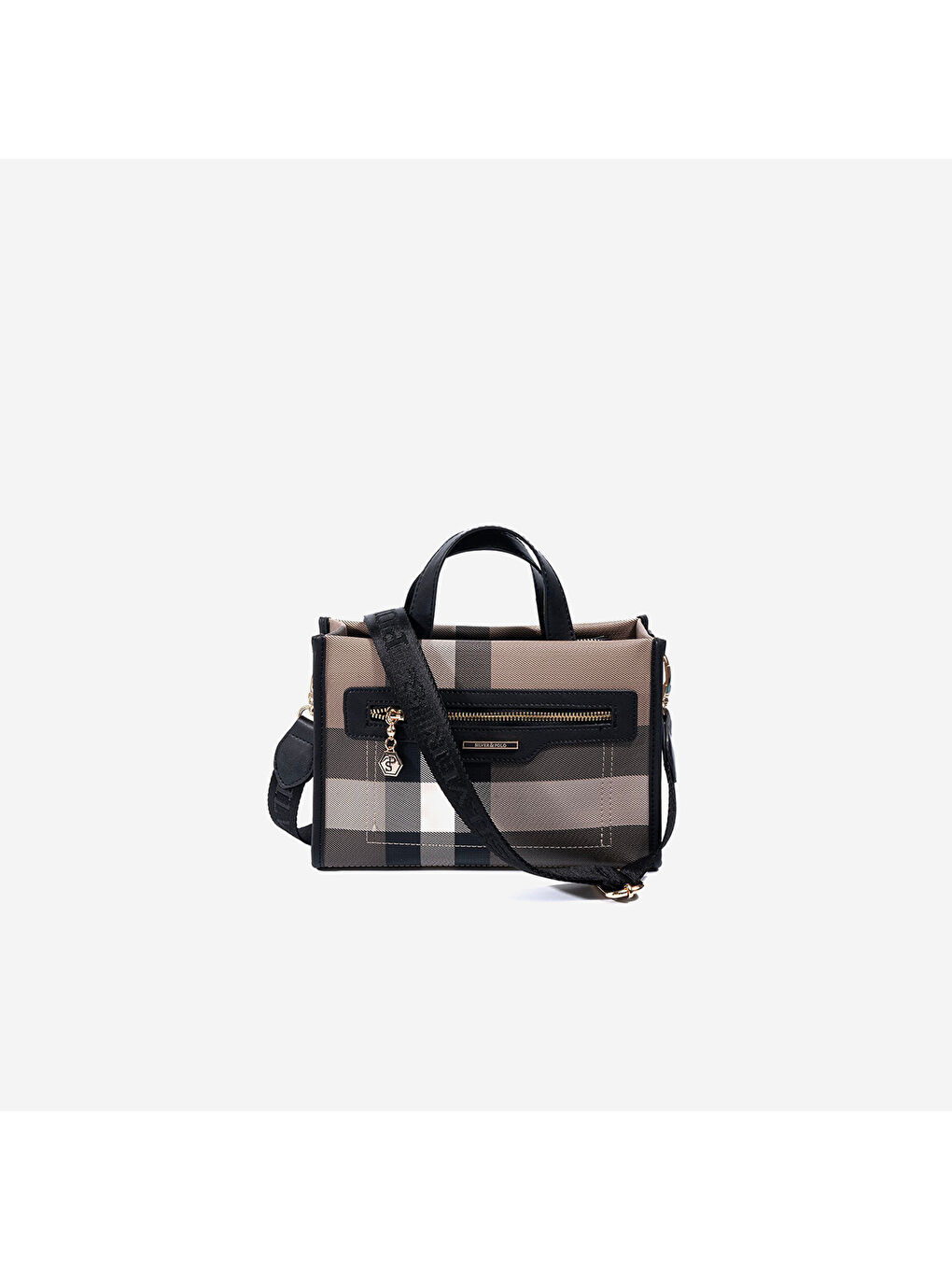 Kahverengi Kadın SP1271-MK80 SILVER POLO El Çantası Kahve-Siyah-1