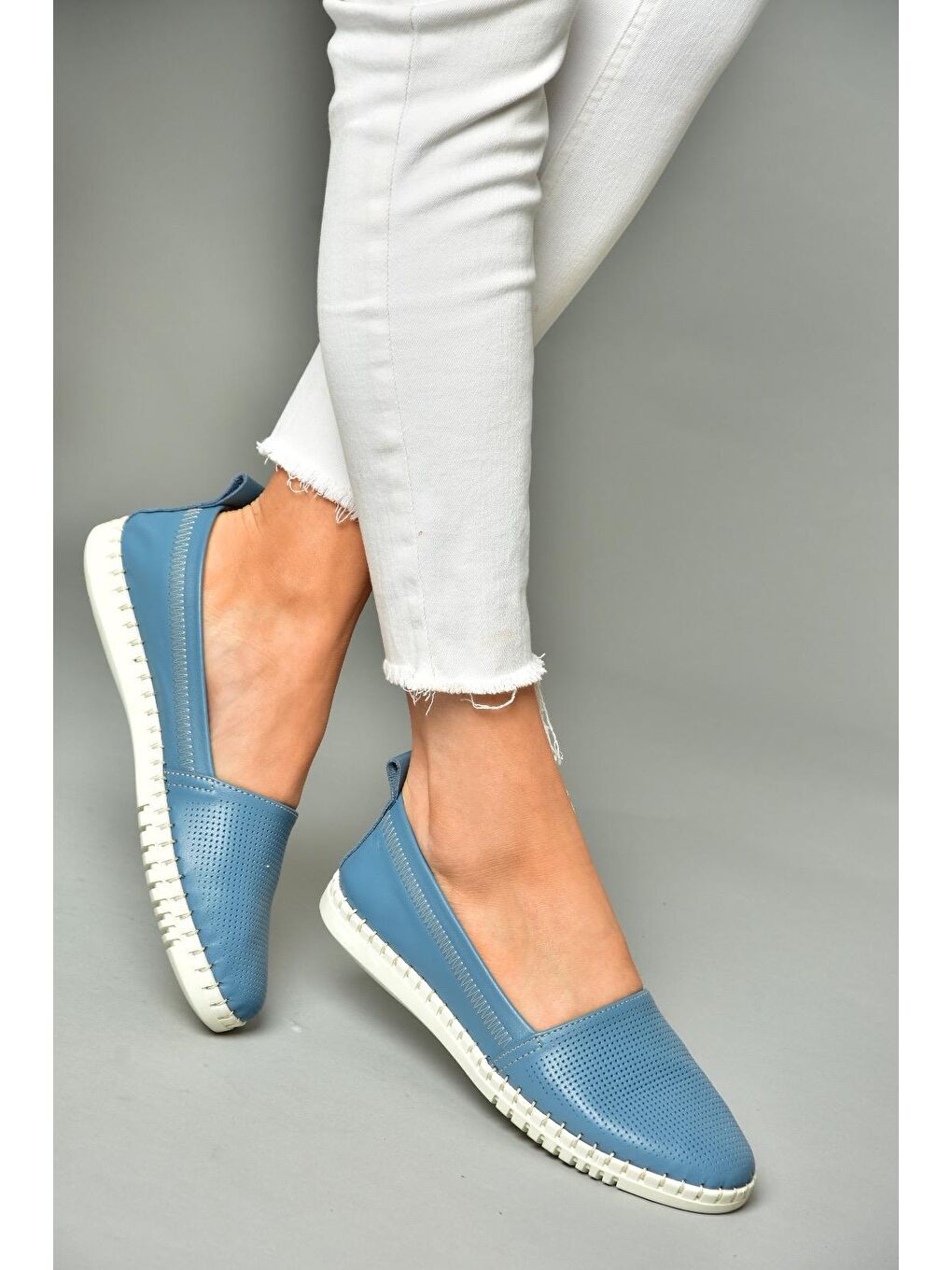 P5550315 Mavi Kadın Ayakkabı-1