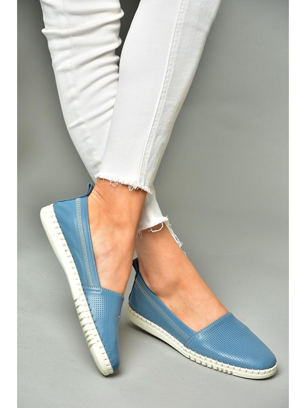 P5550315 Mavi Kadın Ayakkabı-3