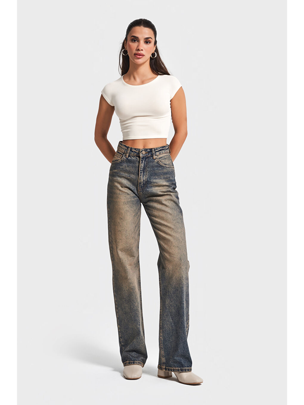 Mavi Kadın T.Kot Rengi Doris 35w5-85 Straight Fit Yüksek Bel %100 Pamuk Denim Jean-2