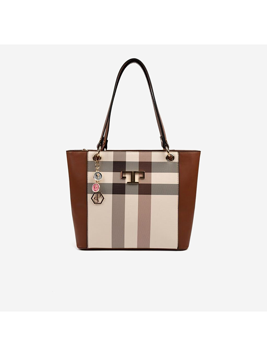 Karışık Kadın SP1176-M48 SILVER POLO Omuz Çantası Krem-Taba