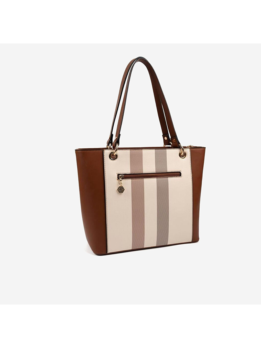 Karışık Kadın SP1176-M48 SILVER POLO Omuz Çantası Krem-Taba-2