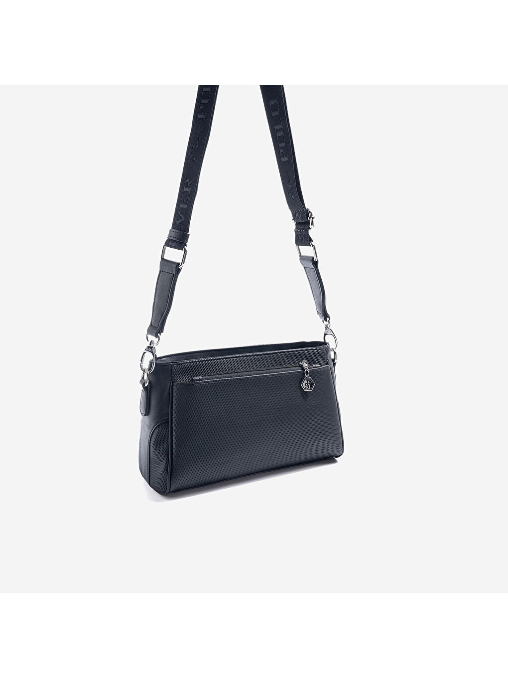 Kadın SP1273-M86 SILVER POLO Çapraz Çanta Siyah-Siyah-3