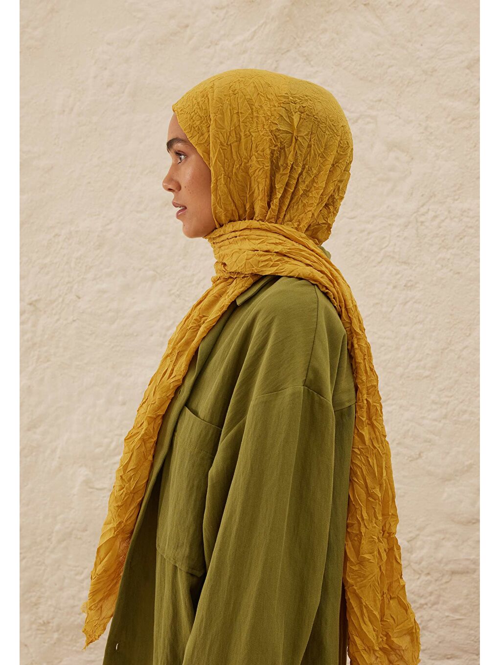 Sarı Vual Crash Şal Ayçiçeği-3