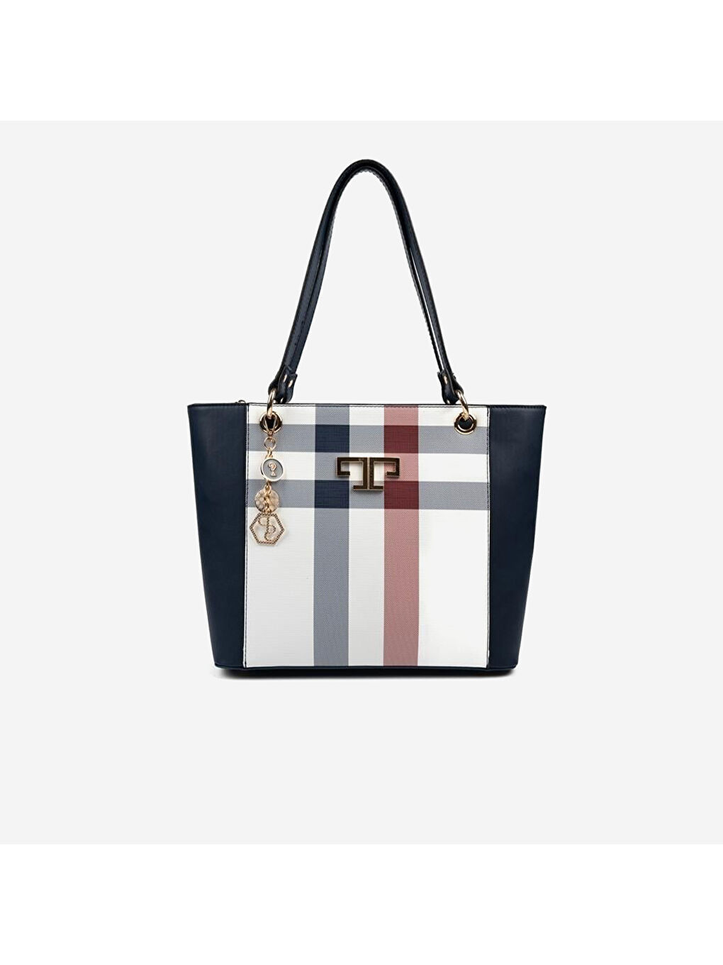 Karışık Kadın SP1176-M3 SILVER POLO Omuz Çantası Beyaz-Lacivert