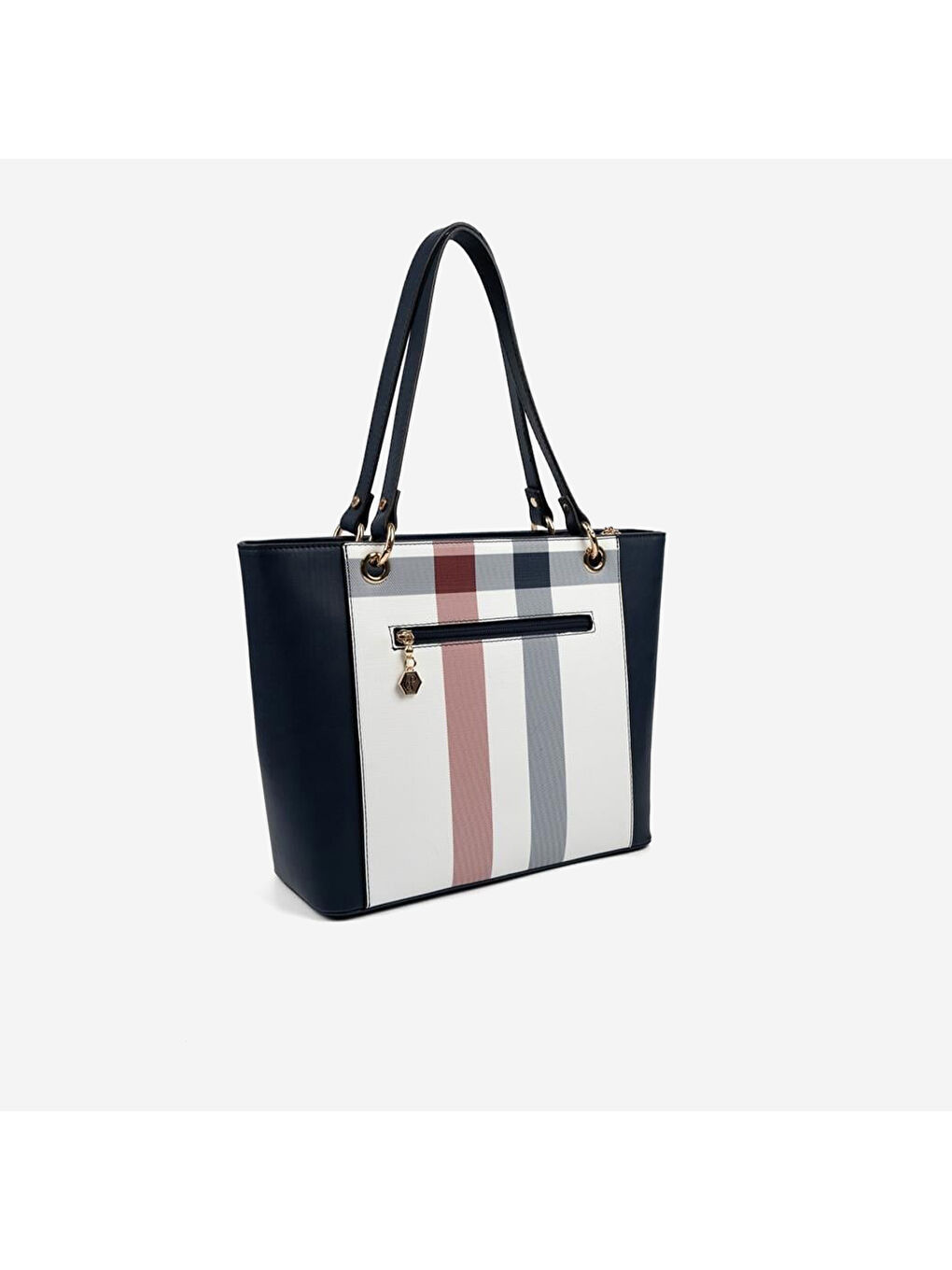 Karışık Kadın SP1176-M3 SILVER POLO Omuz Çantası Beyaz-Lacivert-2