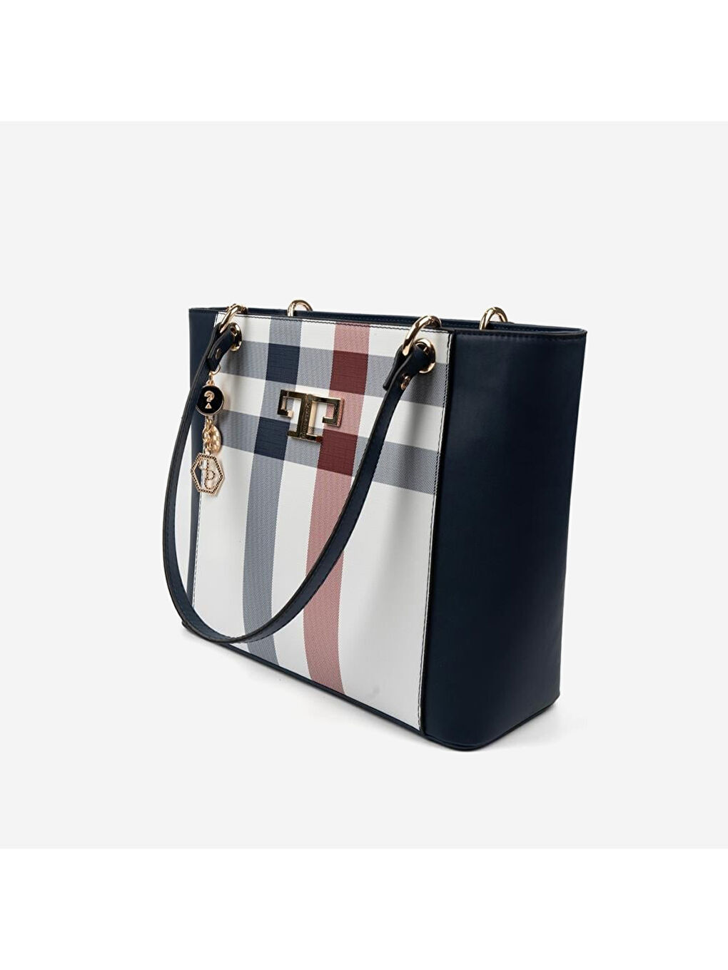 Karışık Kadın SP1176-M3 SILVER POLO Omuz Çantası Beyaz-Lacivert-3