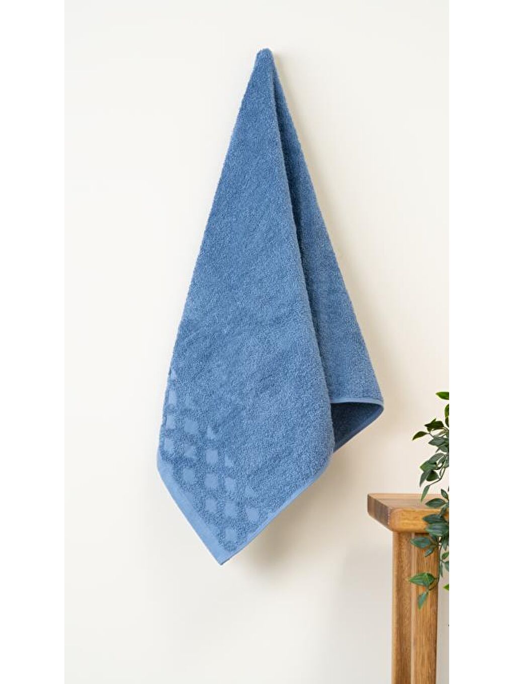 2'li Harem %100 Doğal Pamuklu El / Yüz Havlu Seti 50x90 + 30x50 Cm Lacivert-2