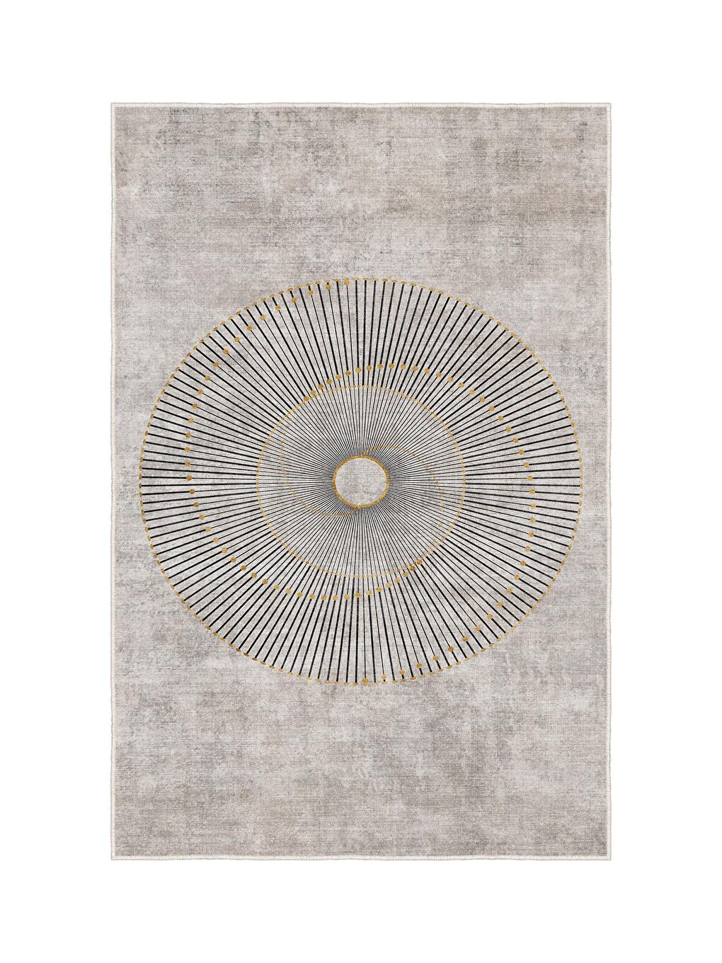 Gri Özel Tasarım, Kaymaz Taban, İnce, Yıkanabilir, Modern Halı WOOKECE1448 60x100-3