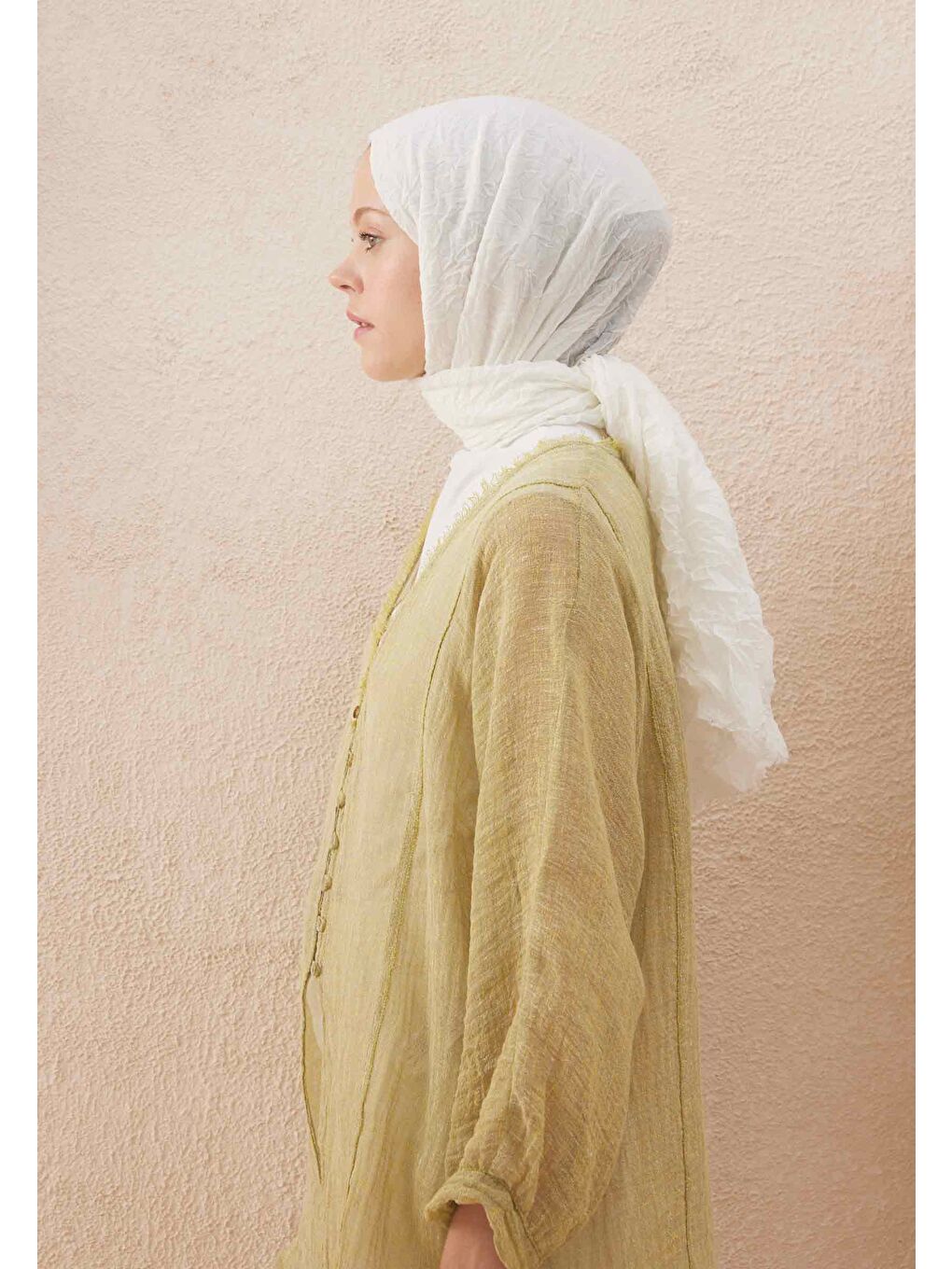 Vual Crash Şal Beyaz-3