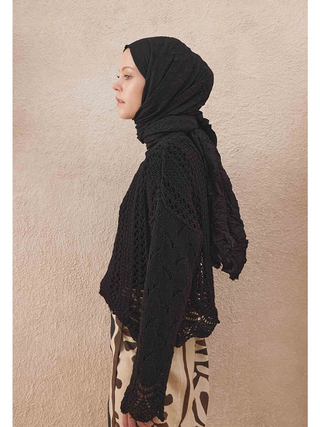 Vual Crash Şal Siyah-3