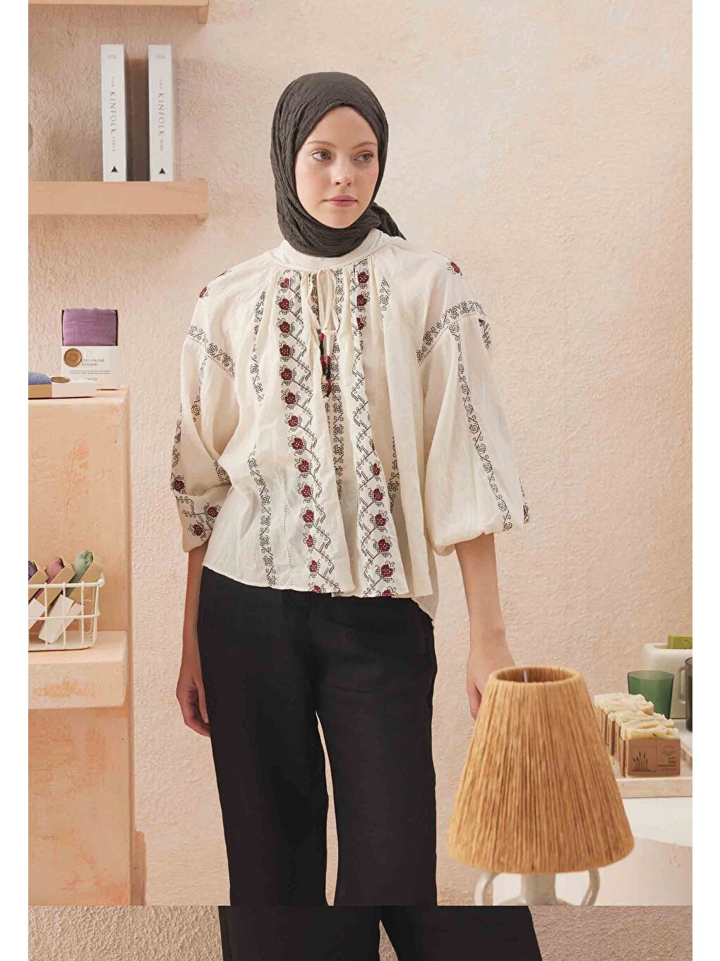 Vual Crash Şal Antrasit-1