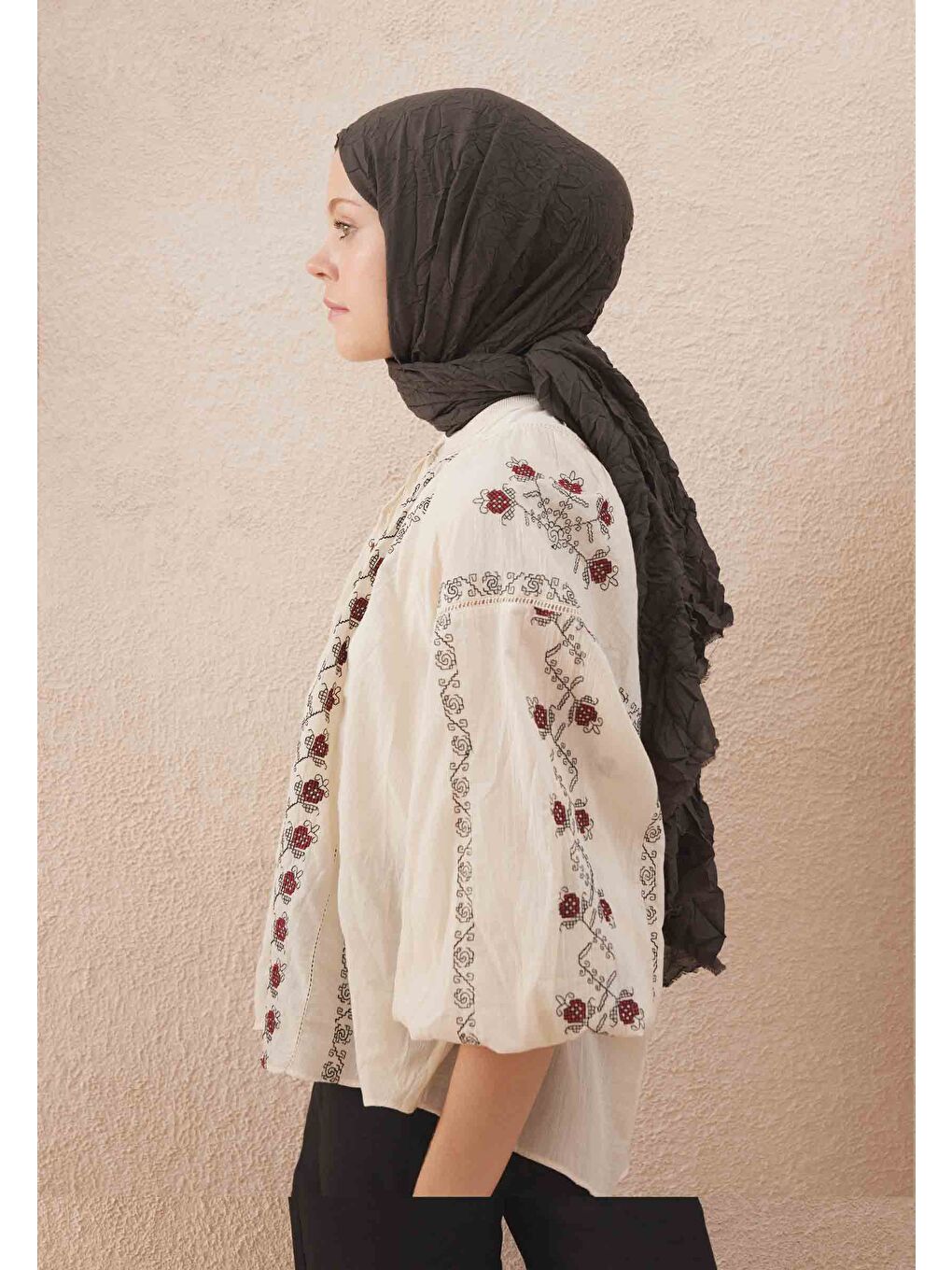 Vual Crash Şal Antrasit-2