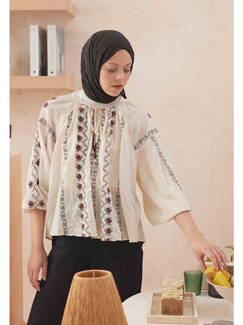 Vual Crash Şal Antrasit-3