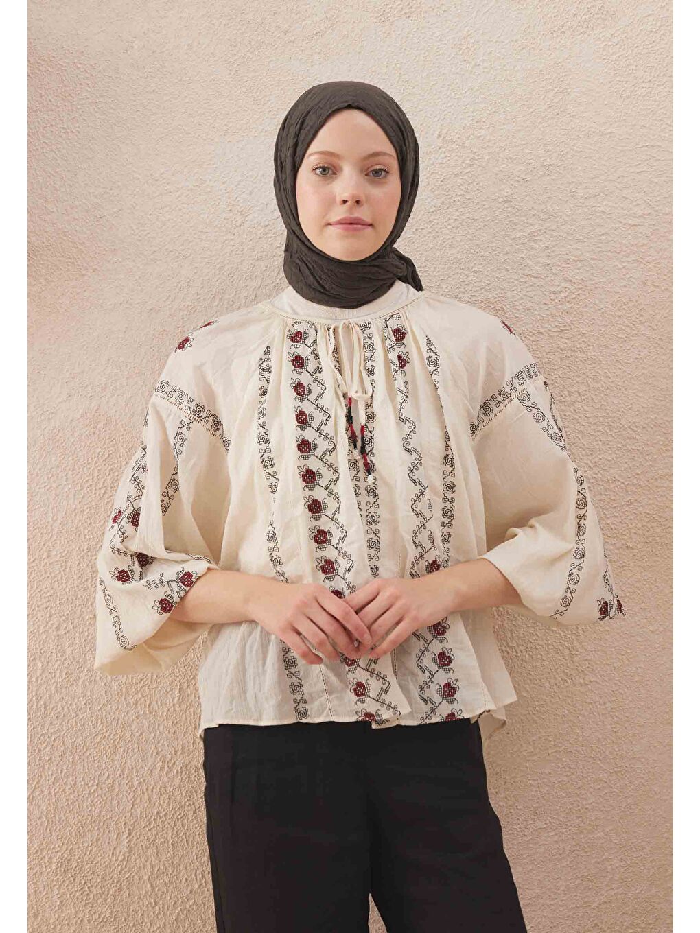 Vual Crash Şal Antrasit-4