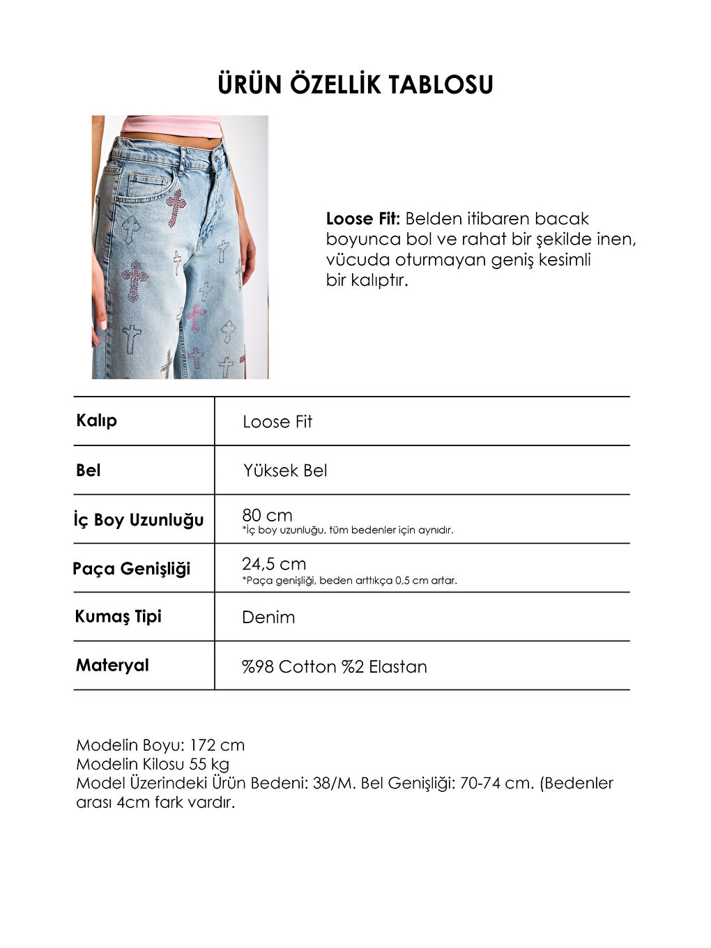 Mavi Kadın Jean Rengi T-4s6-32 Özel Parlak Taşlı Elastan Kumaş Tasarım Denim Jean-3