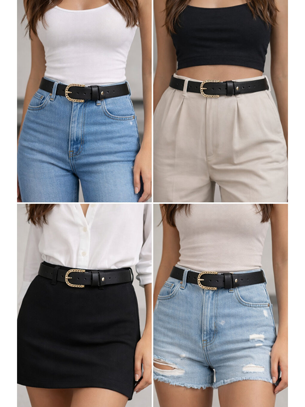 Sarmal Toka Detaylı Siyah Kemer KMR006 SIYAH-1