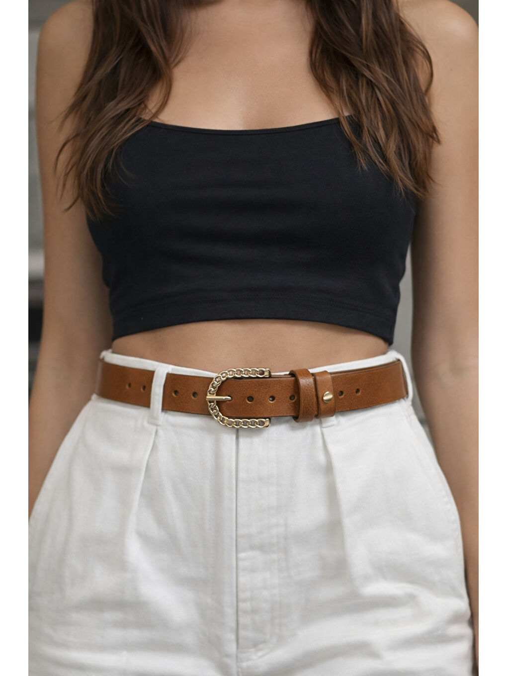 Kahverengi Sarmal Toka Detaylı Kahve Kemer KMR006 KAHVERENGI