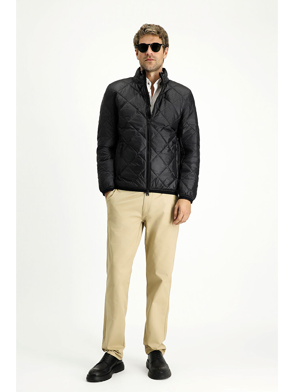 Siyah Kapitone Spor Şişme Mont-1