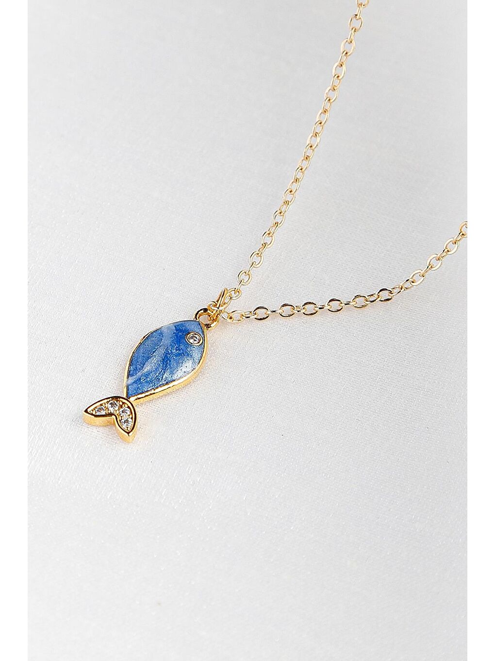 Mavi Balıklı Şans Kolyesi-1