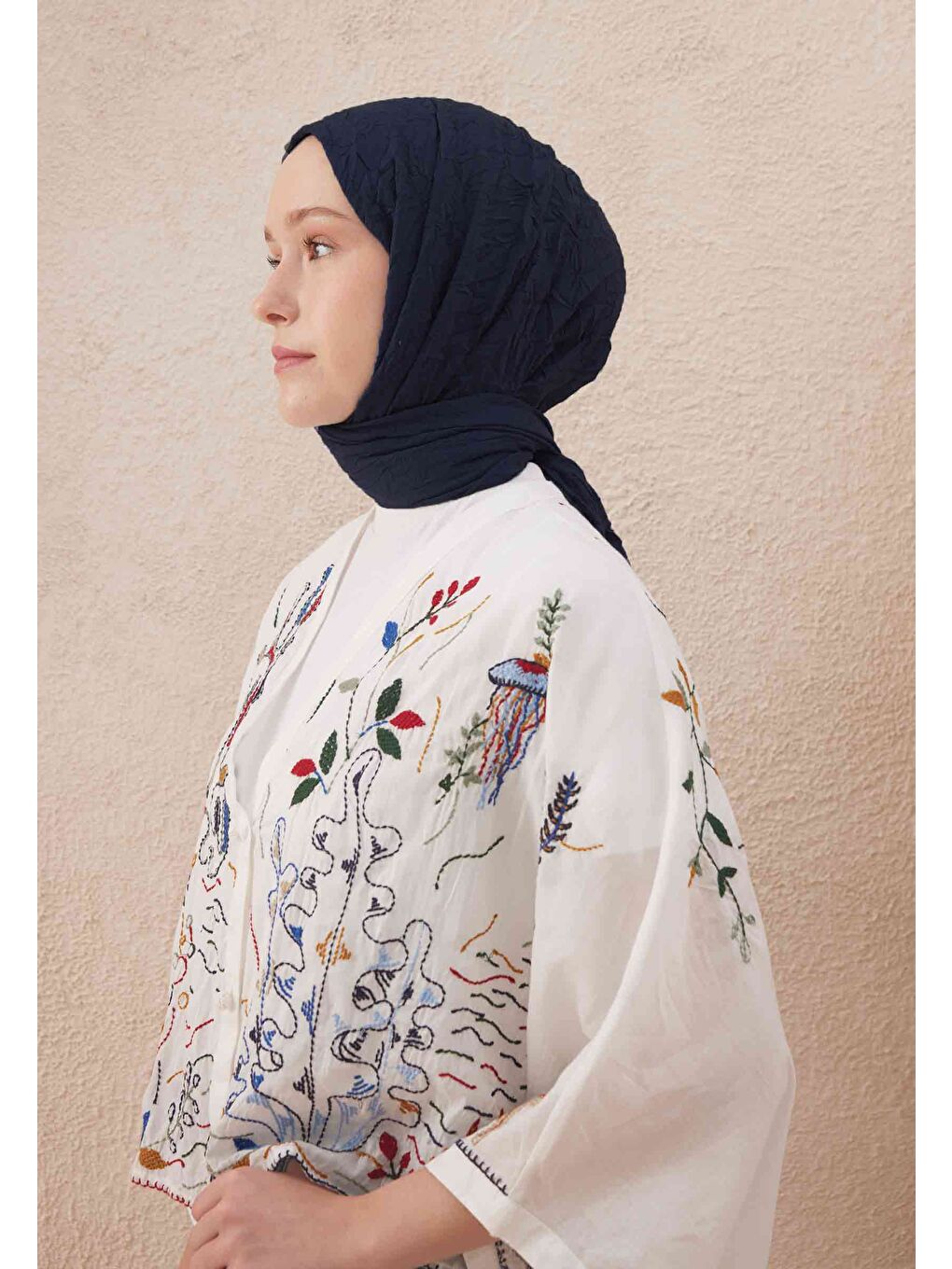 Vual Crash Şal Mavi-Gri-2