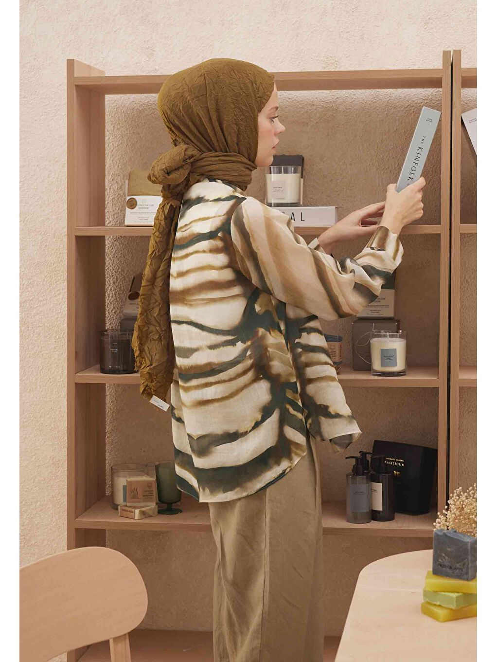 Kahverengi Vual Crash Şal Toprak-1