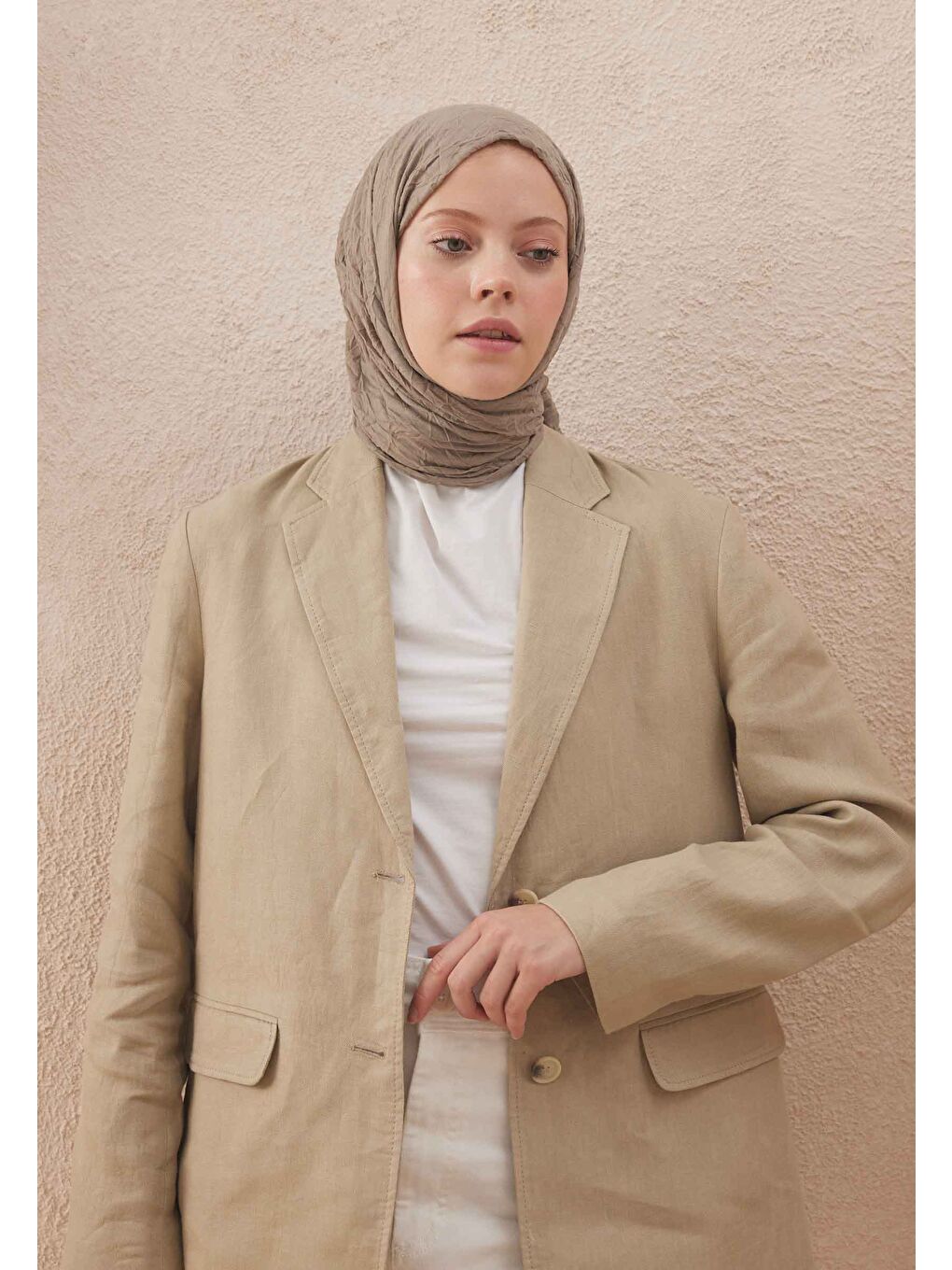 Kahverengi Vual Crash Şal Vizon-2