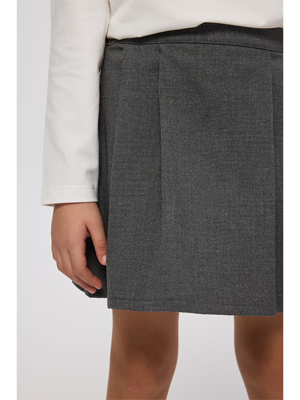 Kız Çocuk Antrasit Şort Etek-3