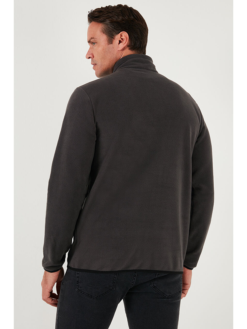 Gri Slim Fit Yarım Fermuarlı Dik Yaka 2'li Paket Polar 5906003S2-4