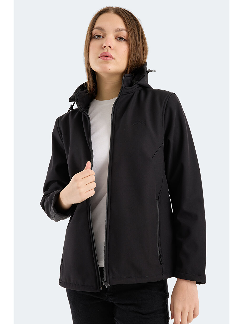 HEAT CONTROL Kadın Çıkarılabilir Kapüşonlu Siyah Mont & Kaban-3